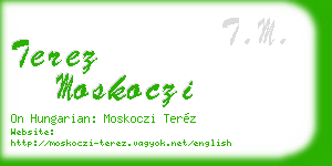 terez moskoczi business card